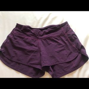 purple lululemon "speed up shorts" 2